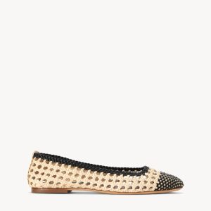 NELL CROCHET BALLERINA  CREAM BLACK
