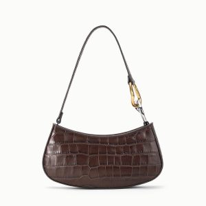 OLLIE BAG ESPRESSO CROCO