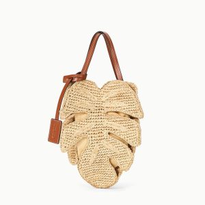 PALM RAFFIA BAG  NATURAL TAN