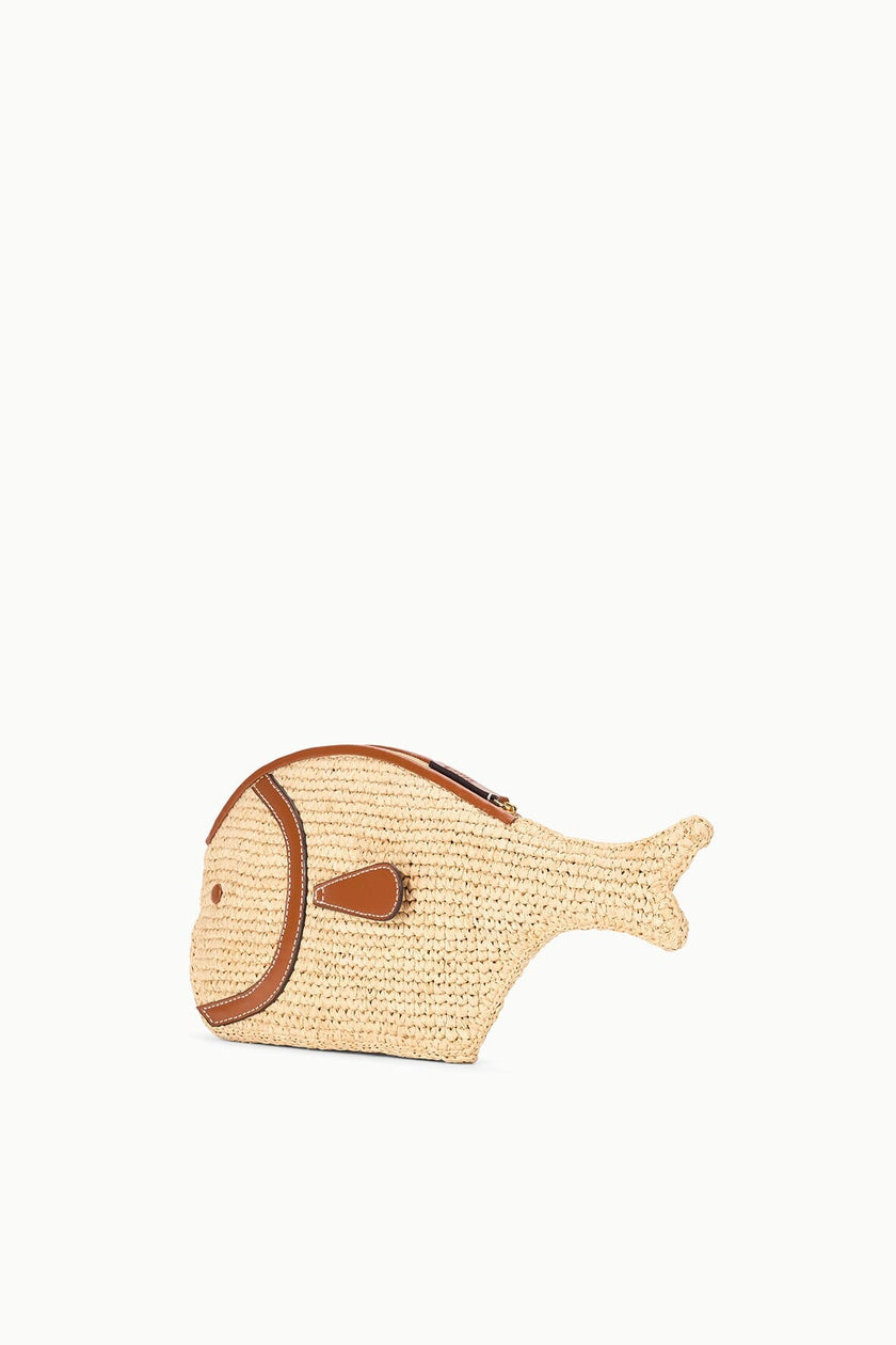 PESCE RAFFIA CLUTCH NATURAL TAN - Image 3