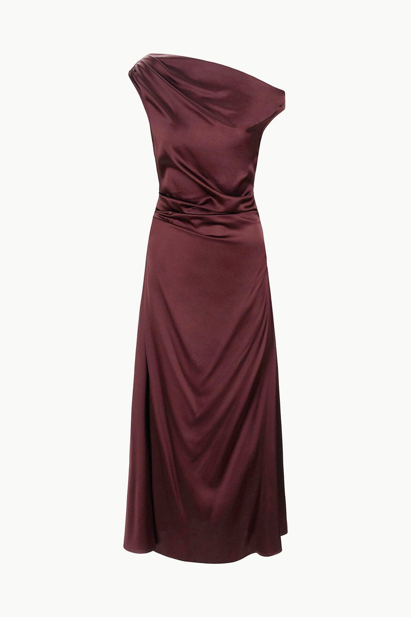 PHARE SILK DRESS MERLOT - Image 6