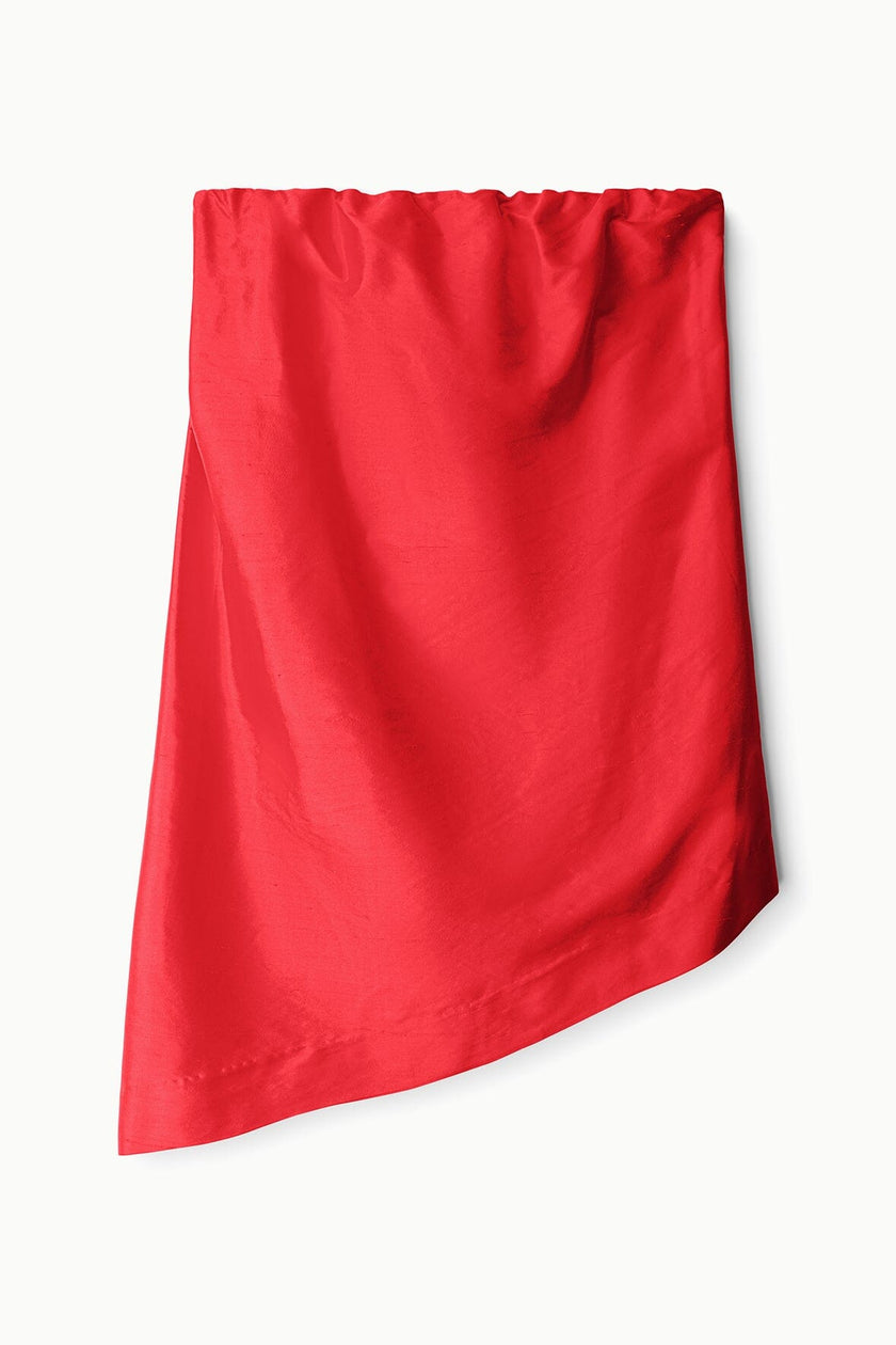 GEORGIA CONVERTIBLE SILK DUPIONI TOP RED ROSE - Image 12