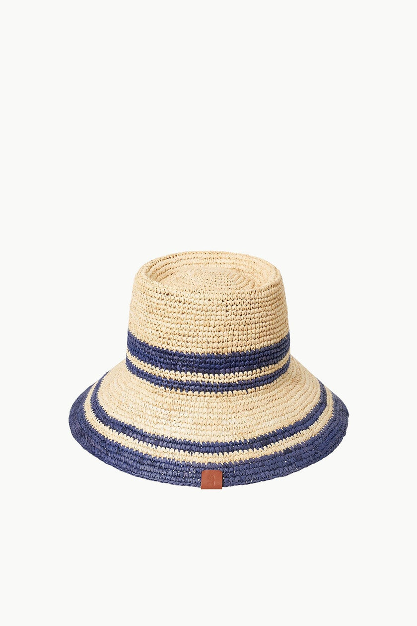 RITA BUCKET HAT NATURAL NAVY