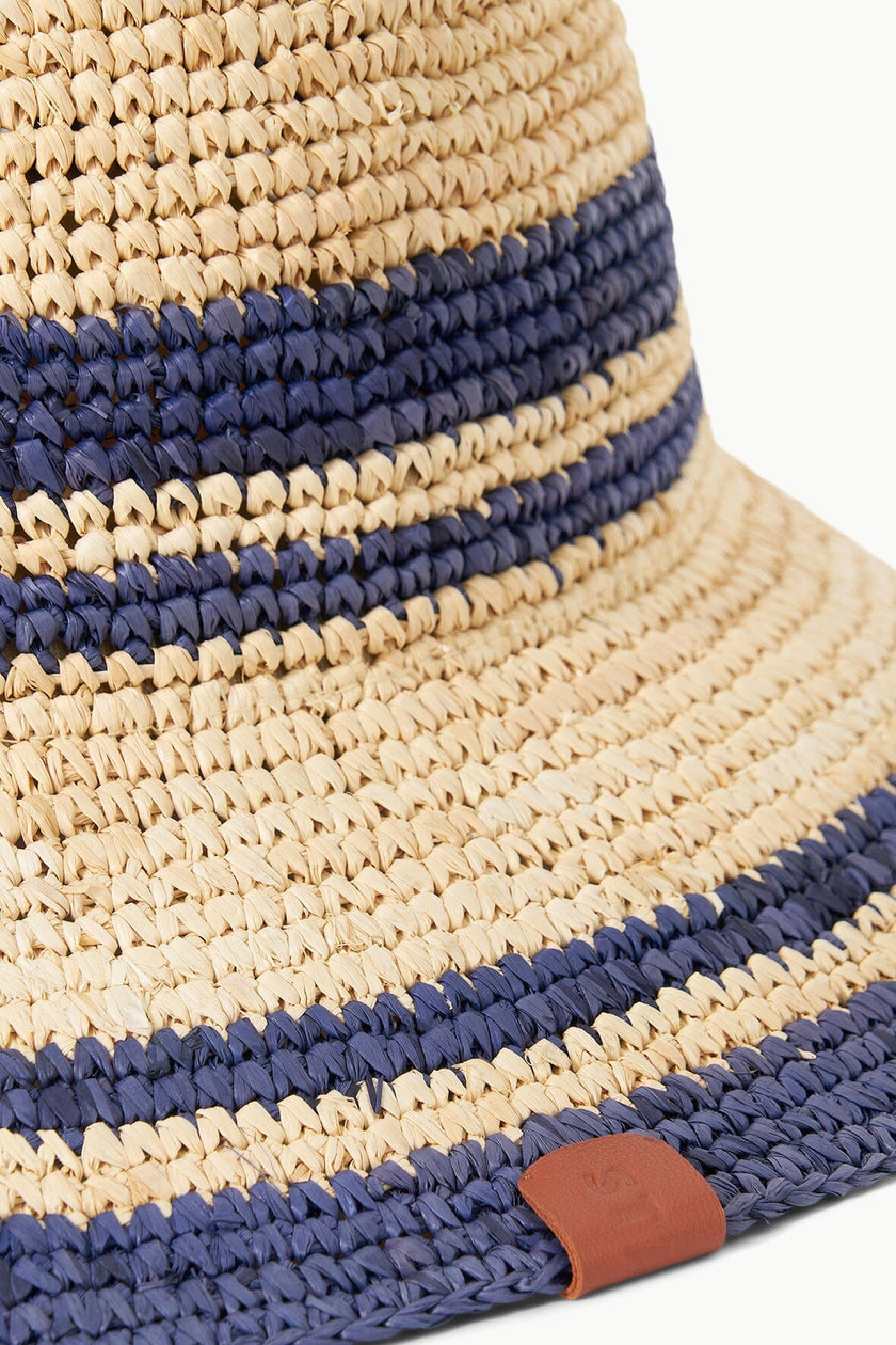 RITA BUCKET HAT NATURAL NAVY - Image 5