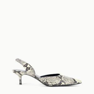 SEBASTIAN SLINGBACK  WHITE SNAKE
