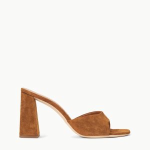 SLOANE HEEL  TAN SUEDE