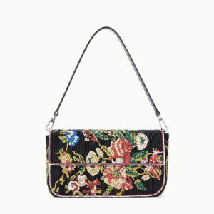 TIMMY SHOULDER BAG BLACK FLORAL