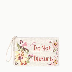TOMMY BEADED LARGE POUCH DO NOT DISTURB