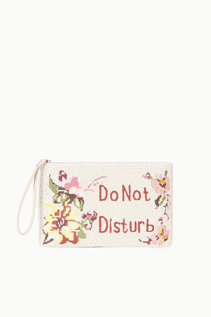 TOMMY BEADED LARGE POUCH DO NOT DISTURB
