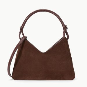 VALERIE SHOULDER BAG MAHOGANY SUEDE