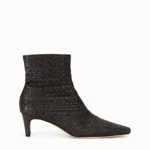 WALLY ANKLE BOOT  ESPRESSO WOVEN LEATHER
