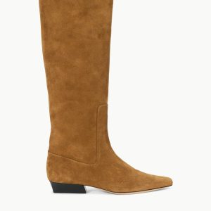 WALLY FLAT BOOT  TAN SUEDE