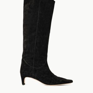 WESTERN WALLY BOOT BLACK SUEDE