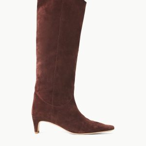 WESTERN WALLY BOOT MAHOGANY SUEDE
