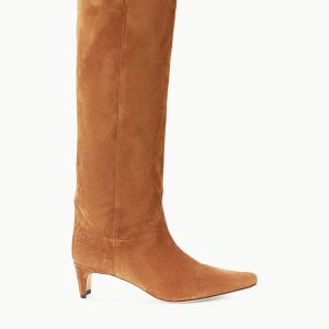 WESTERN WALLY BOOT TAN SUEDE