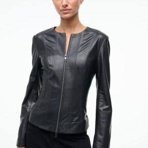 WELLS LEATHER JACKET BLACK